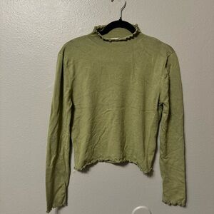 Cotton on green turtleneck long sleeve shirt